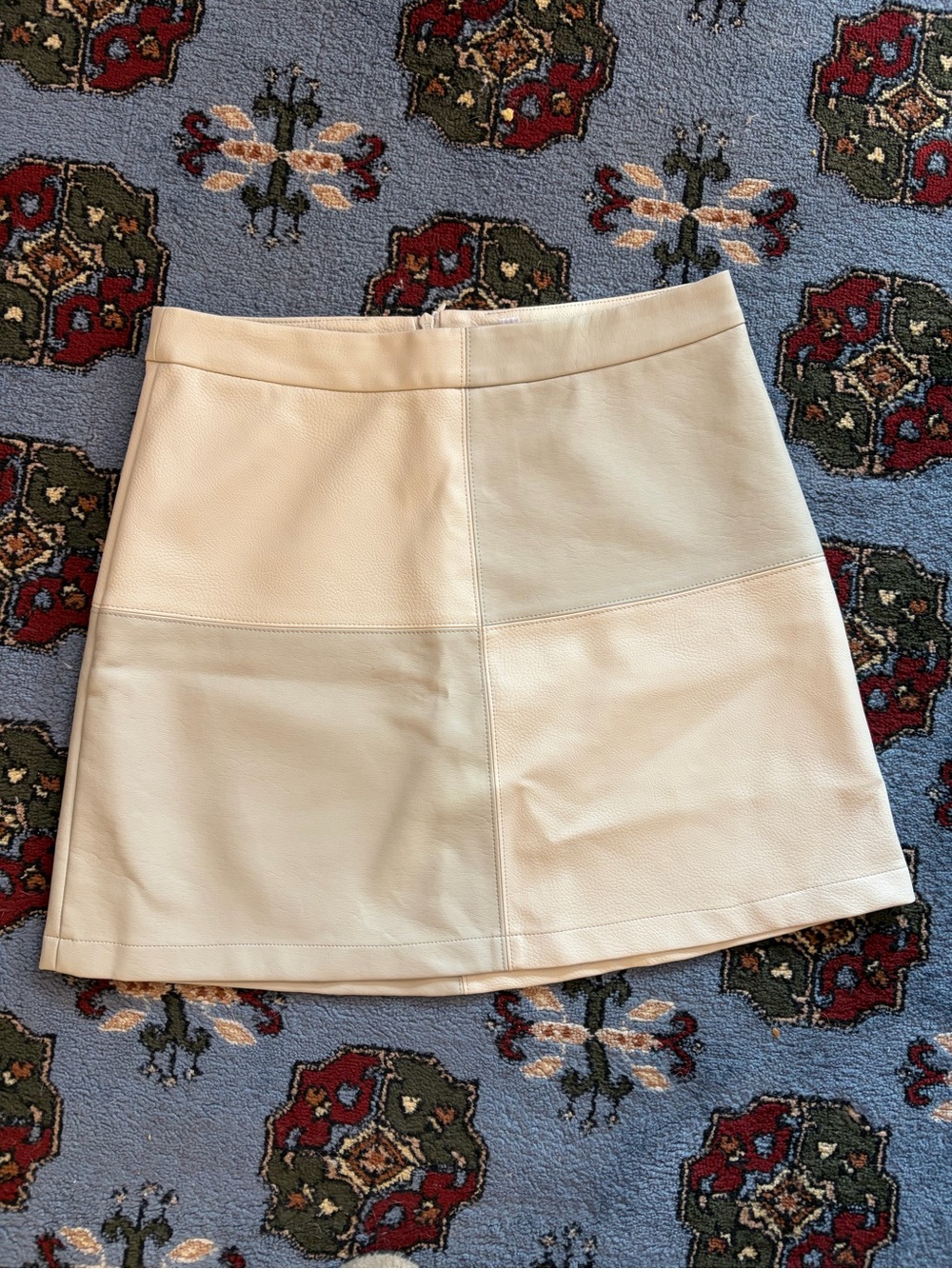 Checkered Pleather Mini Skirt